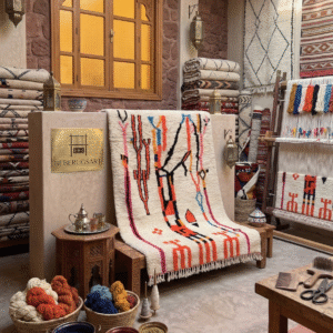 Handwoven Azilal Rug – Abstract Tribal Art 256X146 CM