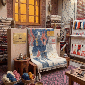 Handwoven Boujaad Rug – Abstract Tribal Art 245X173