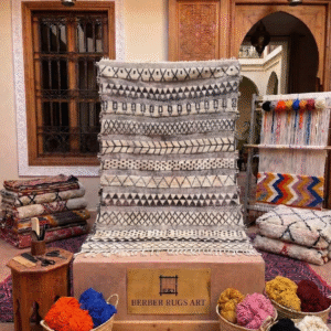 Handwoven Zanafi Azilal Rug – Abstract Tribal Art 200 x 140 cm